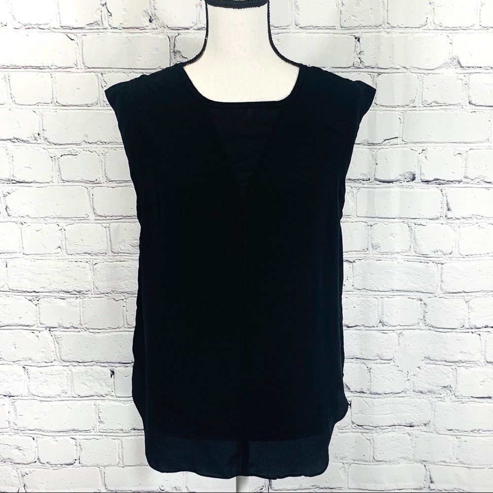 Pixley Silk Blouse in Black Sz. Large #0046